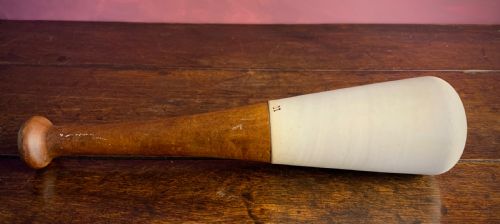 MONUMENTAL PESTLE AND MORTAR IN WHITE STONEWARE - ADDITIONAL PHOTO 13