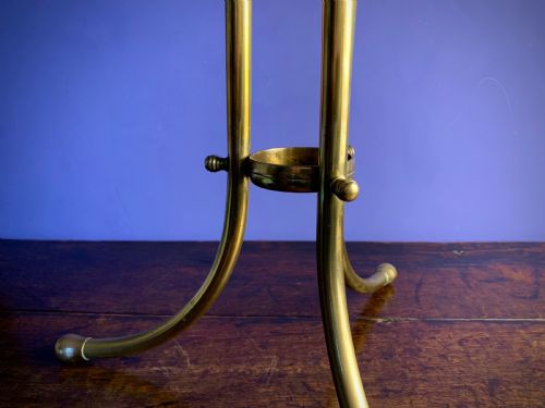 VICTORIAN MAGAZINE STAND IN TUBULAR BRASS AND MAHOGANY - ADDITIONAL PHOTO 10