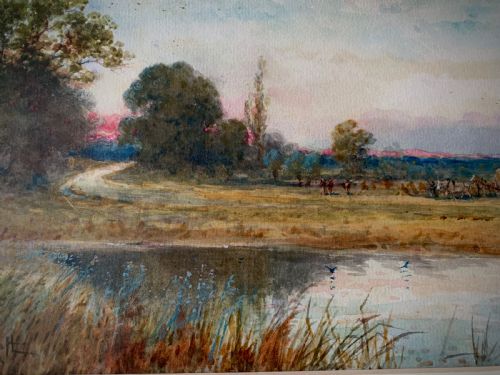 SUNSET LANDSCAPE 19TH CENTURY WATERCOLOUR BY ARTHUR WILLETT RA - ADDITIONAL PHOTO 2