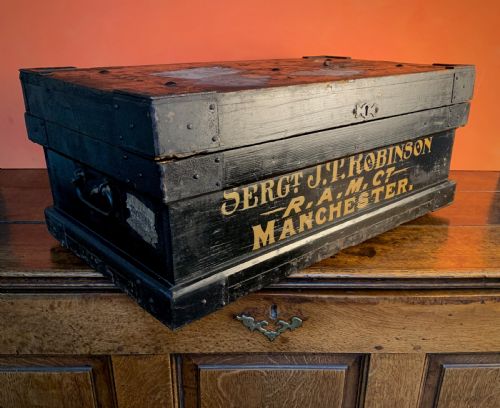 victorian military chest trunk - CATEGORY: ANTIQUE CHESTS - DATED 19TH CENTURY
