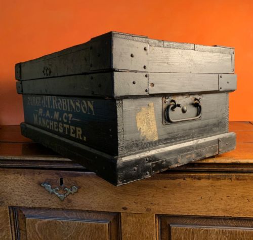 VICTORIAN MILITARY CHEST TRUNK - ADDITIONAL PHOTO 4