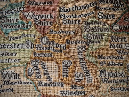 GEORGIAN MAP SAMPLER ANN THORNYCROFT 1780 - ADDITIONAL PHOTO 1