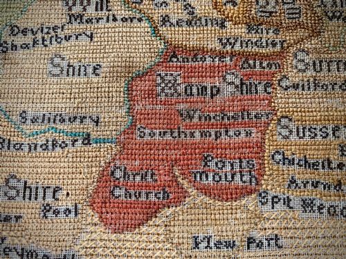 GEORGIAN MAP SAMPLER ANN THORNYCROFT 1780 - ADDITIONAL PHOTO 4