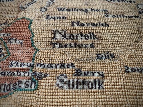 GEORGIAN MAP SAMPLER ANN THORNYCROFT 1780 - ADDITIONAL PHOTO 11