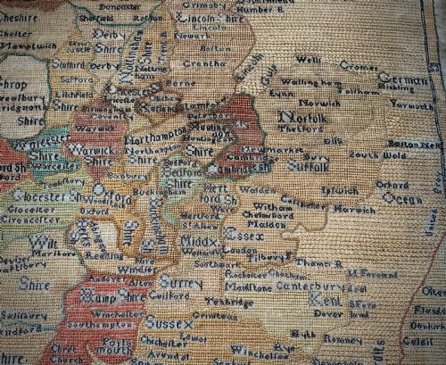 GEORGIAN MAP SAMPLER ANN THORNYCROFT 1780 - ADDITIONAL PHOTO 14