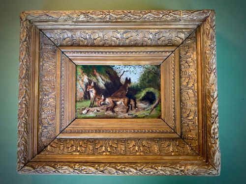 PAIR OF ENGLISH 19TH CENTURY OIL PAINTINGS ON BOARD 'THE RIVALS' UNSIGNED - ADDITIONAL PHOTO 3