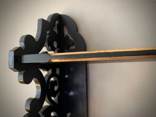 AESTHETIC MOVEMENT EBONISED WALL CABINET WITH GILDED PANELS PAINTED WITH BIRDS - ADDITIONAL PHOTO 10