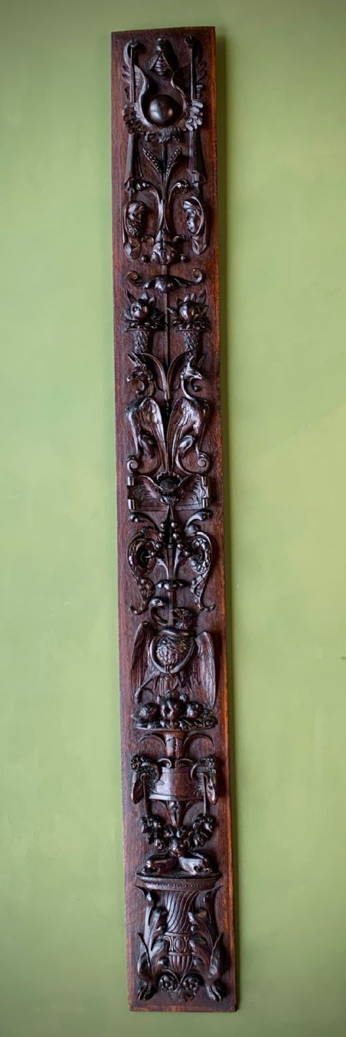 19th century classically carved mahogany panel - CATEGORY: ANTIQUE MISCELLANEOUS - DATED 19TH CENTURY