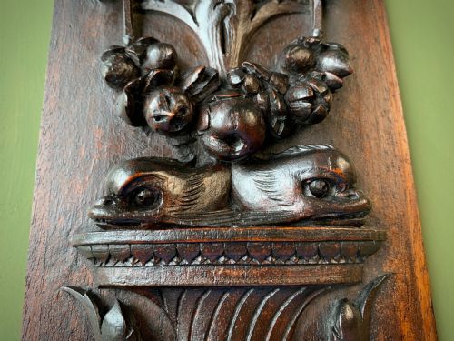 19TH CENTURY CLASSICALLY CARVED MAHOGANY PANEL - ADDITIONAL PHOTO 4