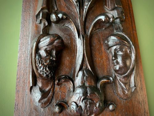 19TH CENTURY CLASSICALLY CARVED MAHOGANY PANEL - ADDITIONAL PHOTO 7