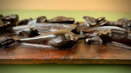 19TH CENTURY CLASSICALLY CARVED MAHOGANY PANEL - ADDITIONAL PHOTO 10