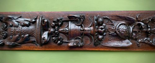 19TH CENTURY CLASSICALLY CARVED MAHOGANY PANEL - ADDITIONAL PHOTO 14