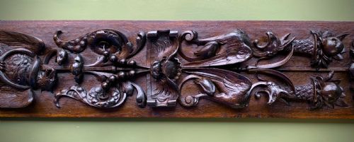 19TH CENTURY CLASSICALLY CARVED MAHOGANY PANEL - ADDITIONAL PHOTO 15