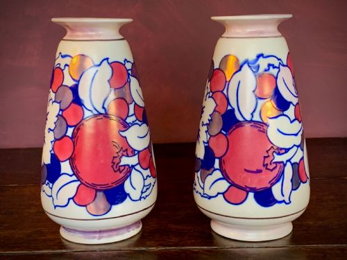 PAIR OF CHARLOTTE RHEAD ART DECO LUSTRE VASES - ADDITIONAL PHOTO 5