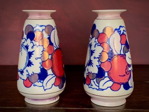PAIR OF CHARLOTTE RHEAD ART DECO LUSTRE VASES - ADDITIONAL PHOTO 7