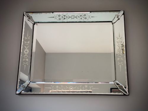 fig 1. VENETIAN ETCHED GLASS MIRROR - EARLY 20TH CENTURY