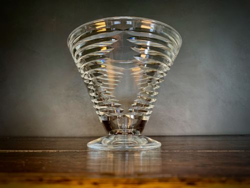 Art Deco Cut Crystal Vase.