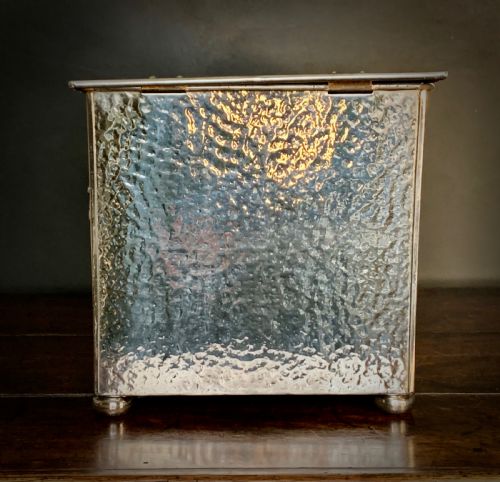 ART DECO CHROME FIRESIDE BOX SCUTTLE - ADDITIONAL PHOTO 8