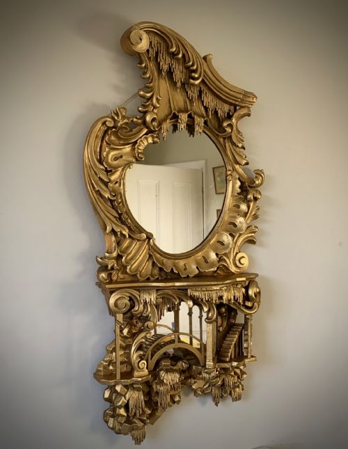 VICTORIAN CHINOISERIE GILDED MIRROR IN THE GEORGIAN STYLE - ADDITIONAL PHOTO 11