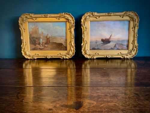 PAIR OF 19TH CENTURY DUTCH COASTAL OIL PAINTINGS - ADDITIONAL PHOTO 8