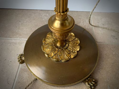 BRASS FLOOR LAMP WITH THREE BRANCH ARMS - ADDITIONAL PHOTO 8