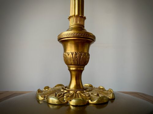BRASS FLOOR LAMP WITH THREE BRANCH ARMS - ADDITIONAL PHOTO 10