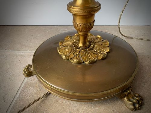 BRASS FLOOR LAMP WITH THREE BRANCH ARMS - ADDITIONAL PHOTO 12