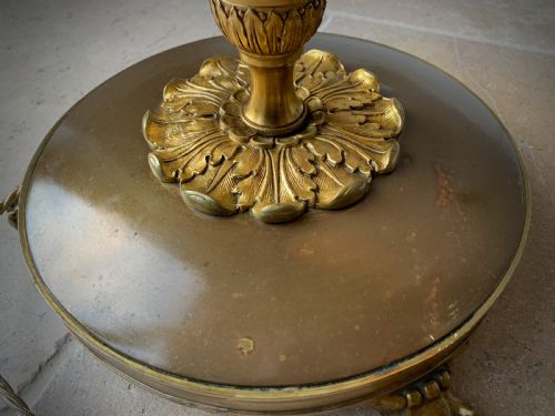 BRASS FLOOR LAMP WITH THREE BRANCH ARMS - ADDITIONAL PHOTO 13