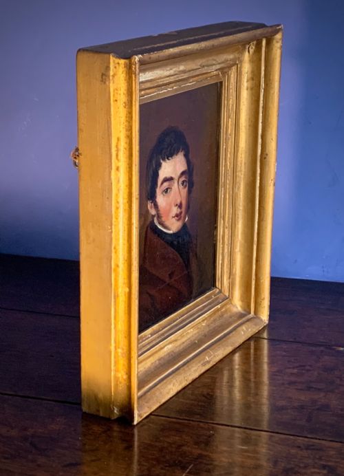 GEORGIAN OIL PAINTING PORTRAIT STUDY OF A YOUNG MAN - ADDITIONAL PHOTO 1