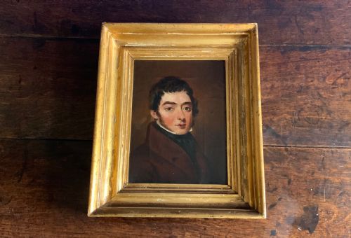 GEORGIAN OIL PAINTING PORTRAIT STUDY OF A YOUNG MAN - ADDITIONAL PHOTO 6