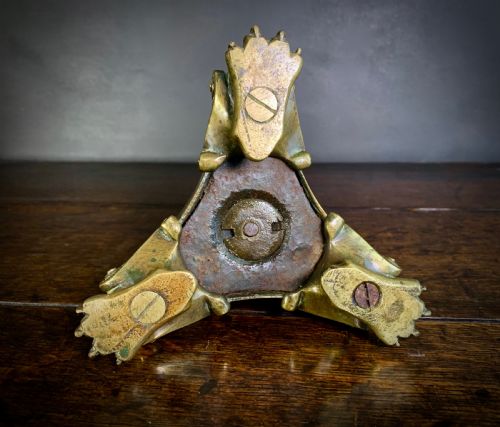 VERY UNUSUAL BRASS ALTAR CROSS WITH CONSECRATION BELLS - ADDITIONAL PHOTO 9