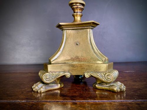 VERY UNUSUAL BRASS ALTAR CROSS WITH CONSECRATION BELLS - ADDITIONAL PHOTO 12