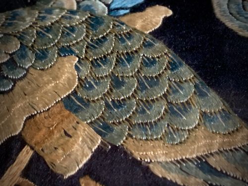 CHINESE EMBROIDERED SILK OFFICIAL'S RANK BADGE MANDARIN DUCK QUING DYNASTY 1644 1911 - ADDITIONAL PHOTO 4