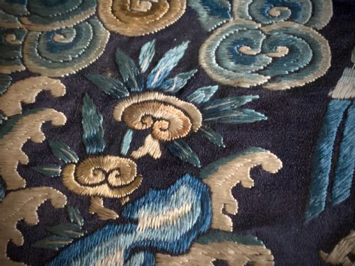 CHINESE EMBROIDERED SILK OFFICIAL'S RANK BADGE MANDARIN DUCK QUING DYNASTY 1644 1911 - ADDITIONAL PHOTO 13
