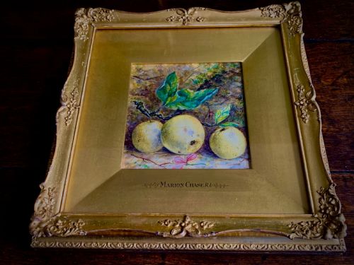 TWO STILL LIFE WATERCOLOUR STUDIES OF PLUMS AND APPLES MARION CHASE 1844 1905 - ADDITIONAL PHOTO 11
