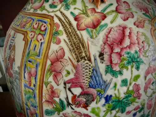 SUPERB MONUMENTAL CANTONESE FLOOR VASE 19TH CENTURY QING DYNASTY DAOGUANG PERIOD - ADDITIONAL PHOTO 20