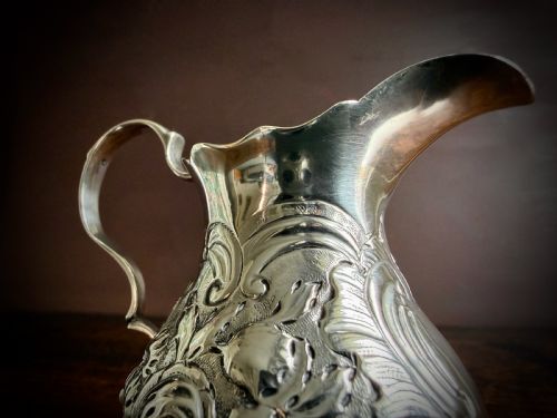 GEORGE II STIRLING SILVER THREE FOOTED CREAM JUG BY GEORGE CAMPAR OF LONDON 1755 - ADDITIONAL PHOTO 10