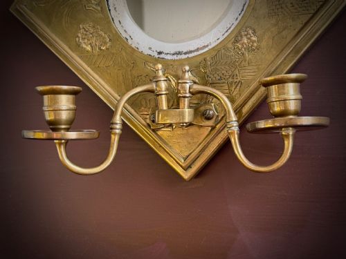 PAIR OF CHINOISERIE GIRANDOLES OR CANDLE SCONCES LATE 19TH OR EARLY 20TH CENTURY - ADDITIONAL PHOTO 13