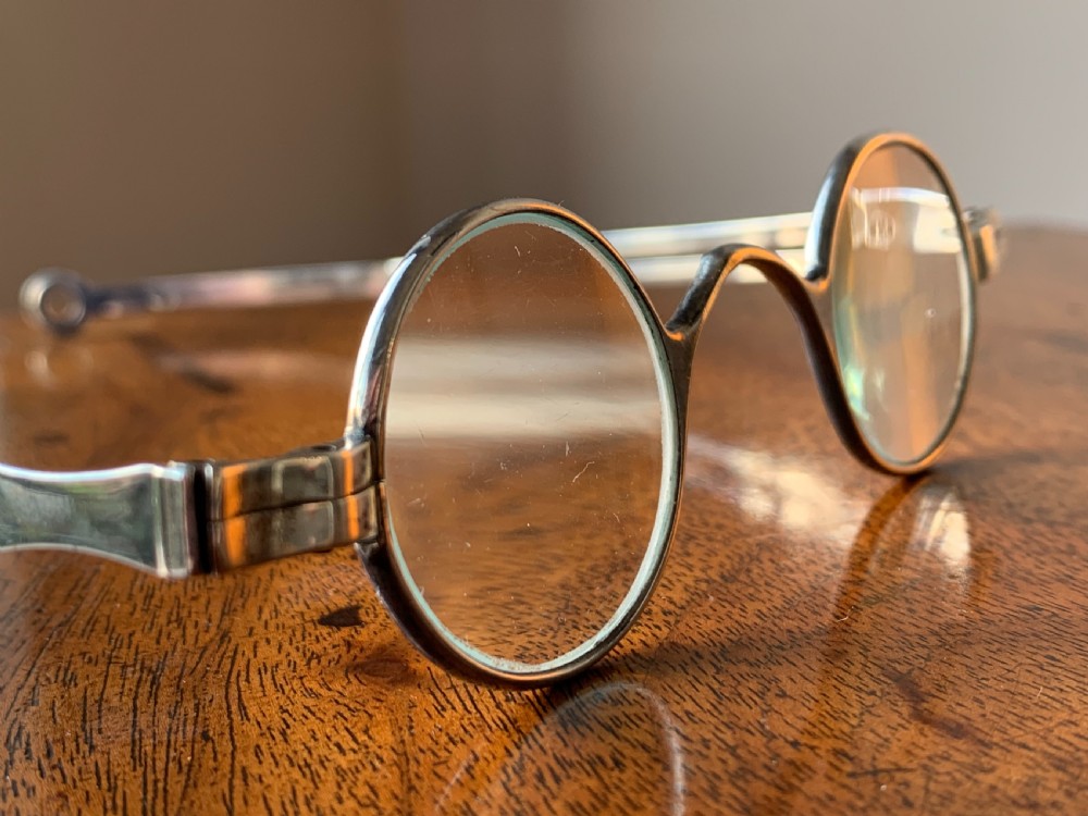 Georgian Silver Wig Spectacles - Birmingham 1804 View V