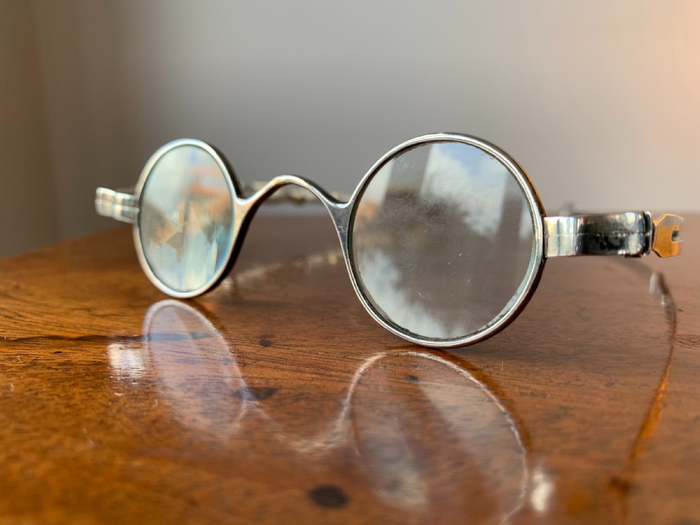 Georgian Silver Wig Spectacles - Birmingham 1804 View VIII