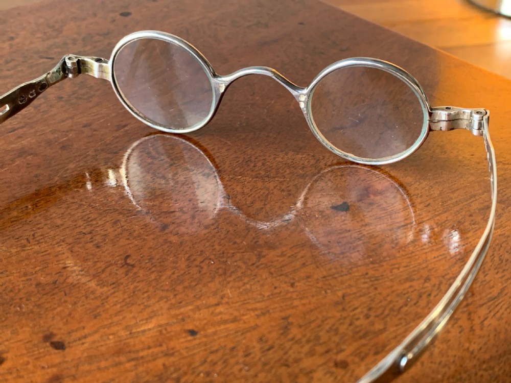 Georgian Silver Wig Spectacles - Birmingham 1804 View X