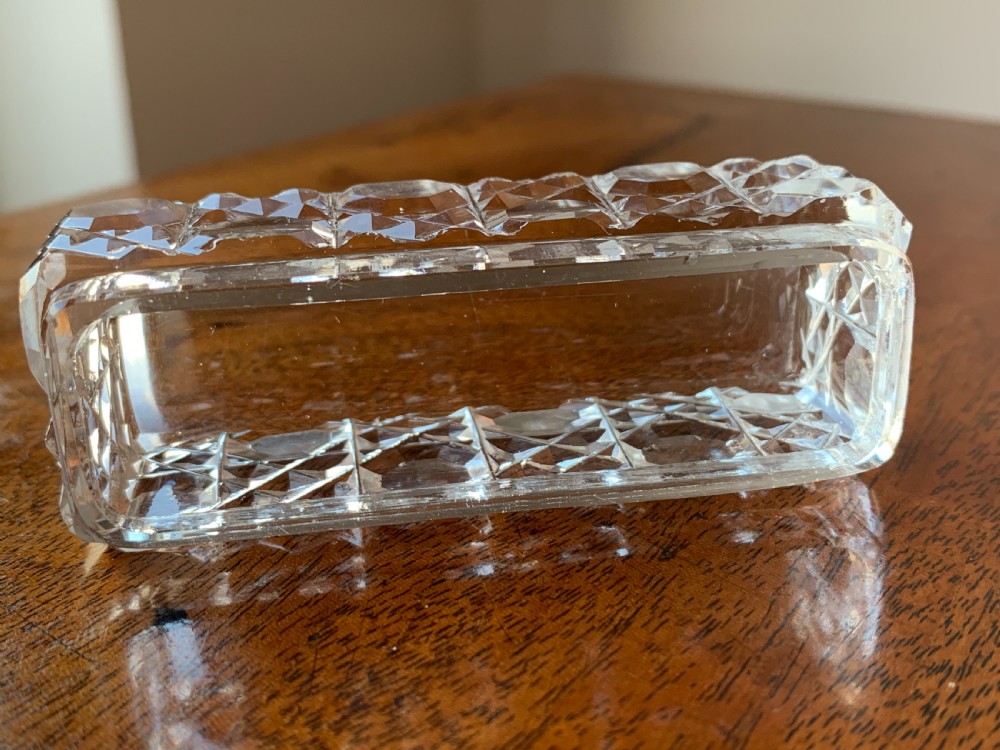 Edwardian cut crystal and silver pin box - Birmingham, 1903 View VII