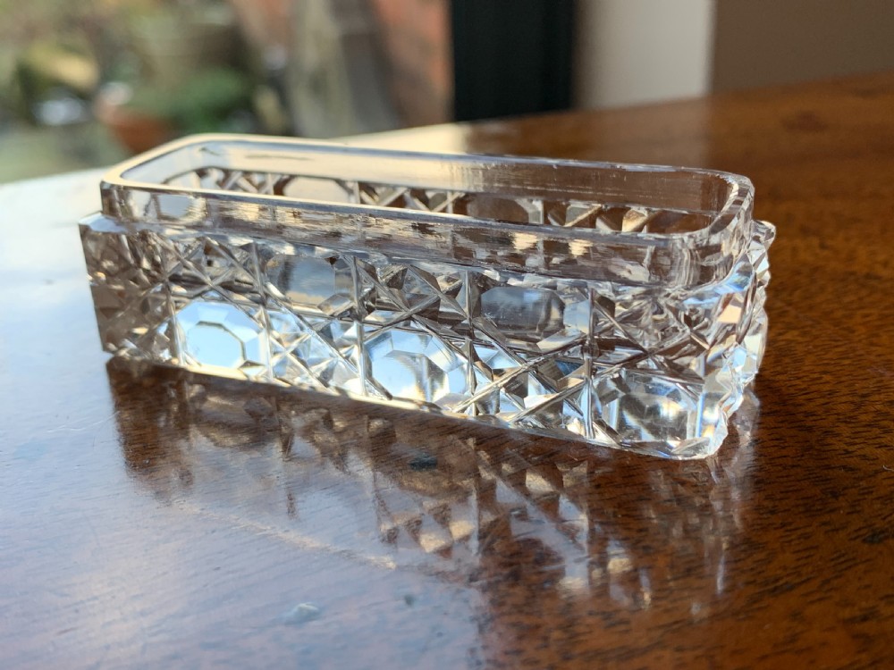 Edwardian cut crystal and silver pin box - Birmingham, 1903 View IX