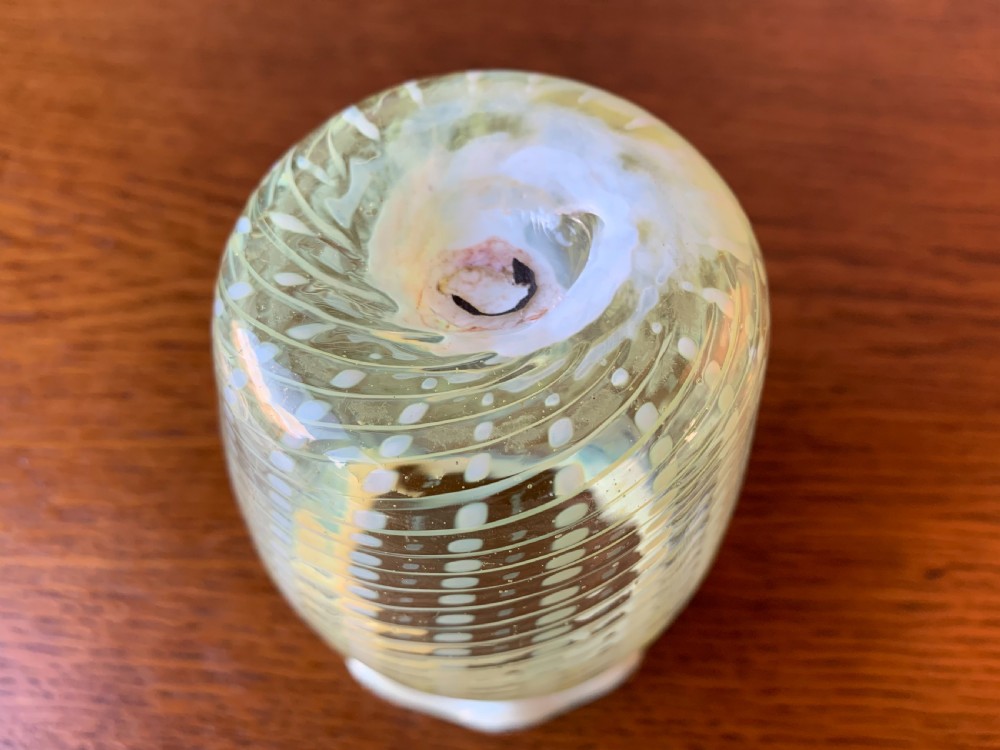 John Walsh 'vaseline' or 'uranium' glass vase c1890 View VIII