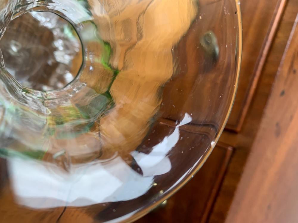 PAIR OF VICTORIAN STOURBRIDGE GREEN & CLEAR GLASS VASES View XXI