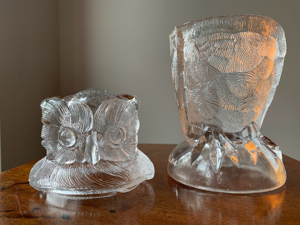 GLASS OWL TOBACCO JAR - MATTHEW TURNBULL, CIRCA 1888. View IV