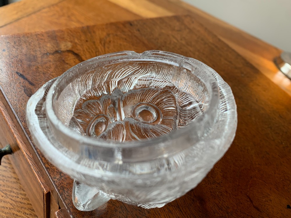 GLASS OWL TOBACCO JAR - MATTHEW TURNBULL, CIRCA 1888. View XII