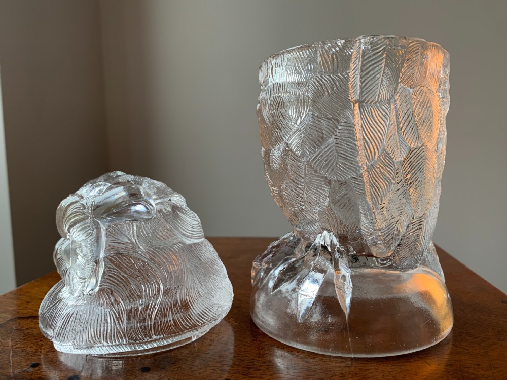 GLASS OWL TOBACCO JAR - MATTHEW TURNBULL, CIRCA 1888. View XV