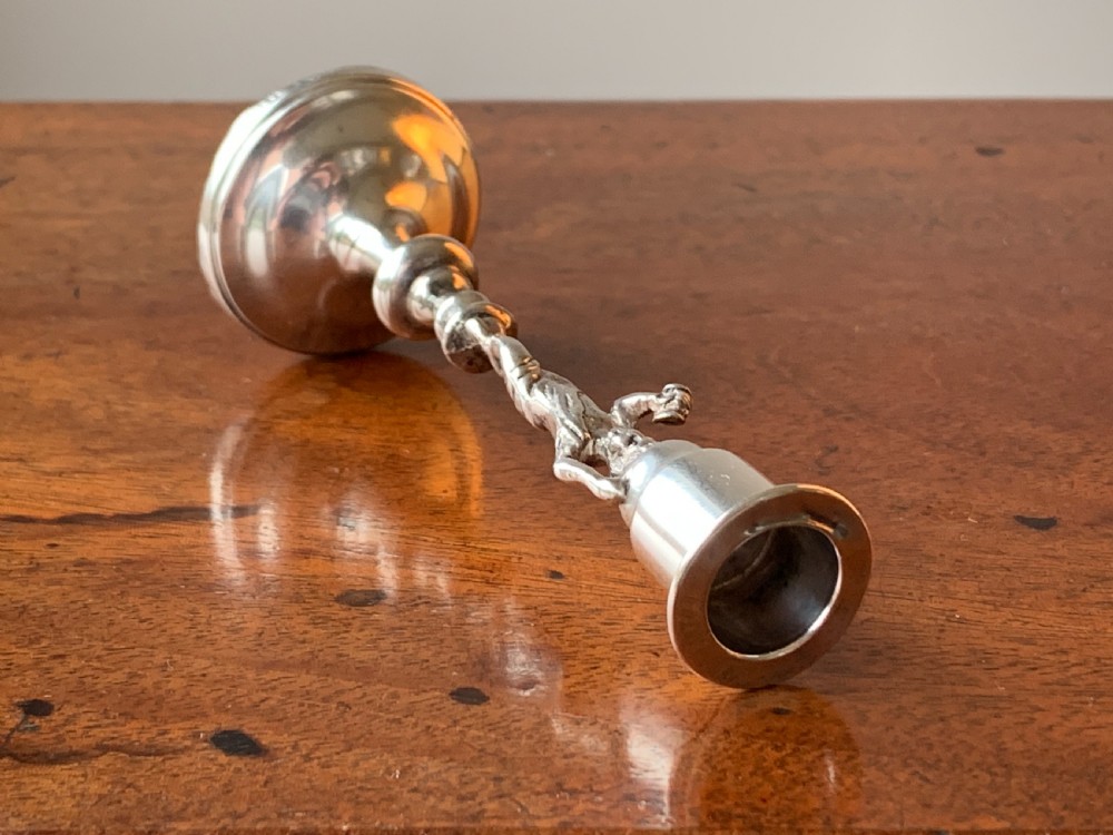 Miniature Bacchus Silver Candlestick - Birmingham, 1902 by William Aitken. View XII