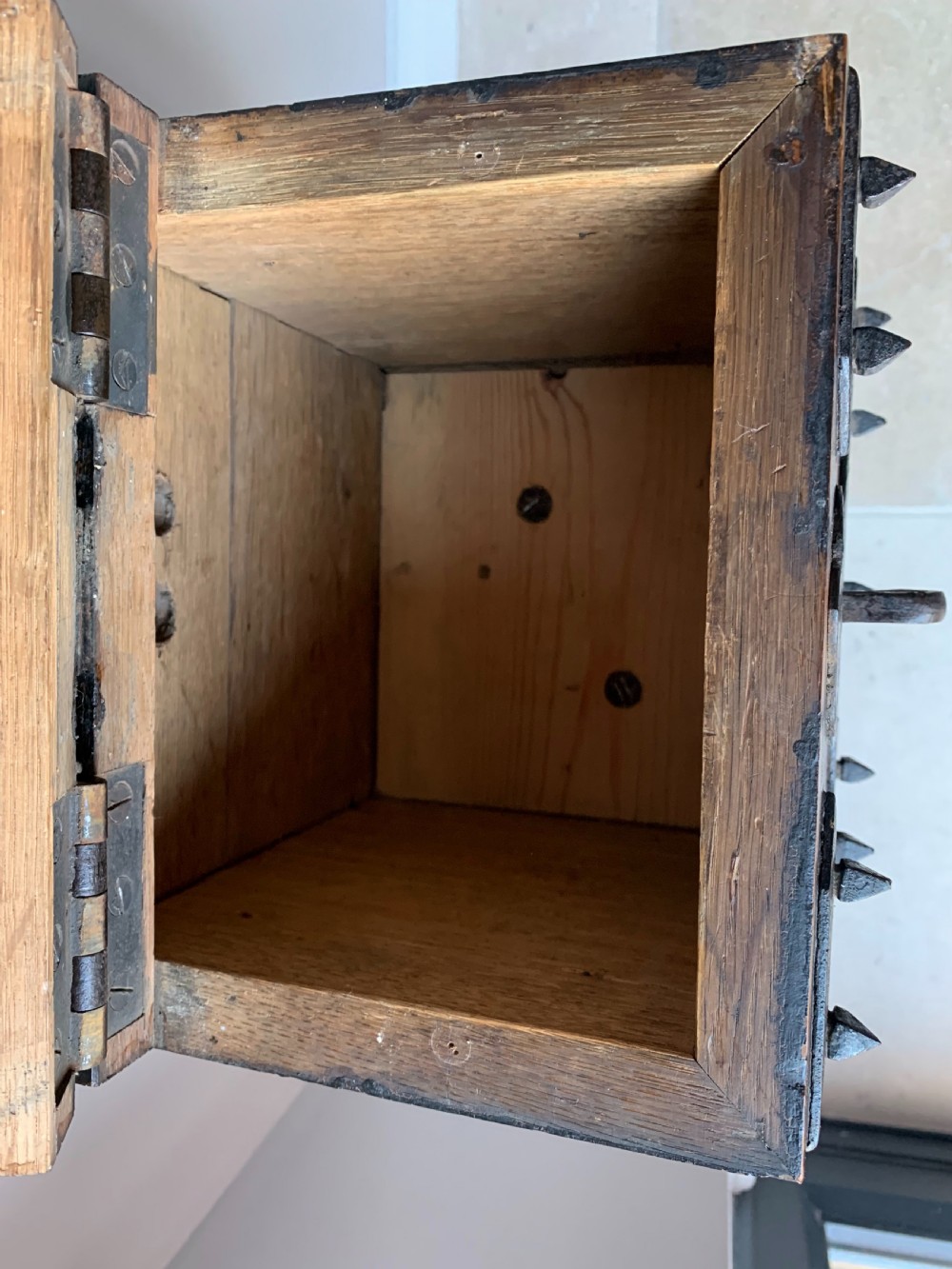 VICTORIAN GOTHIC ENGLISH OAK ALMS or OFFERTORY BOX View XIV